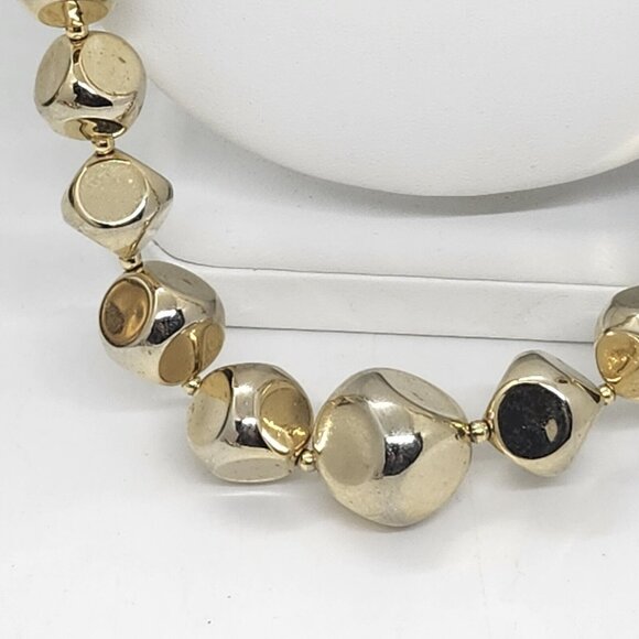 Vintage Gold Tone Graduated Bead Necklace Korea - Picture 2 of 7